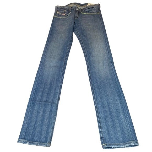 Y2K Diesel Size 6 Bootcut Jean Green Embroidery Pockets‎ Coastal Cowgirl Western - Picture 2 of 12